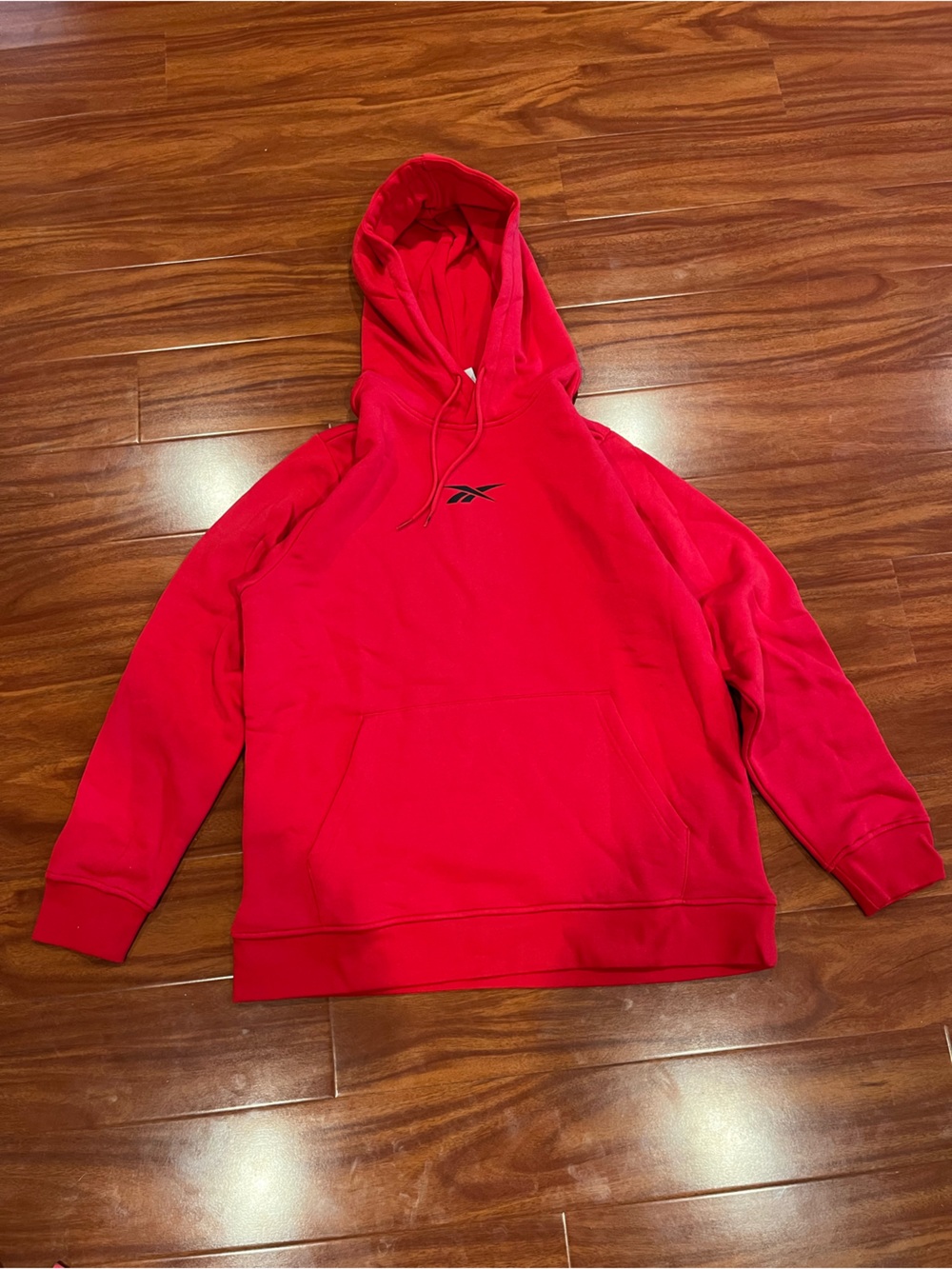 Reebok Red Hooded Pullover with Front Pocket - Men’s Size Large
